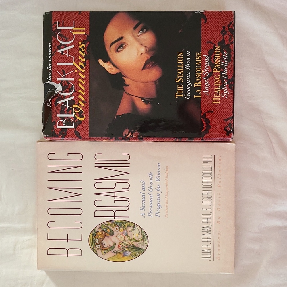 "Becoming Orgasmic" & "Black Lace Omnibus II" Book Lot